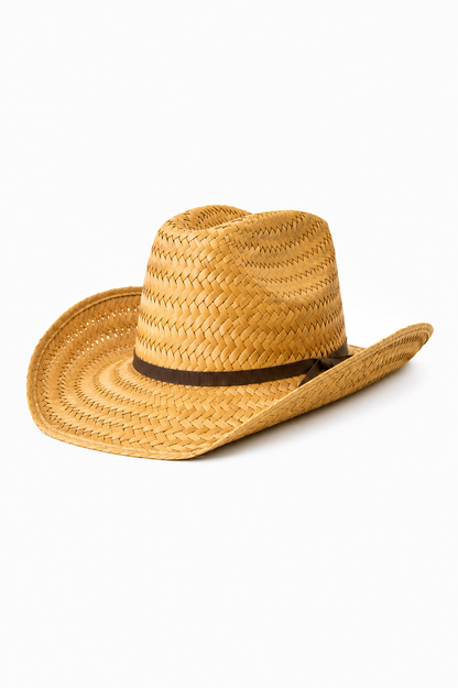 Houston Chapeau de paille naturelle Cowboy