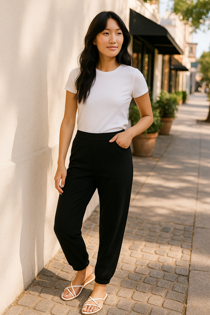Belinda Noir - Pantalon Jogger chic