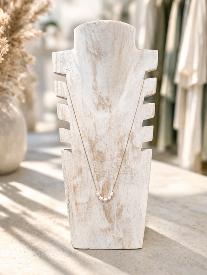 Perla Or - Collier fin perle d'eau douce