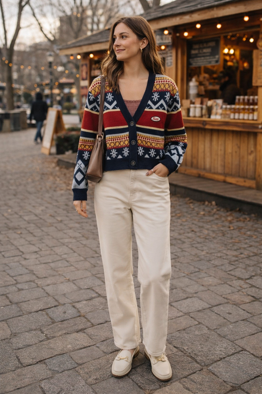 Marie Kitch - Cardigan de Noel 100% coton