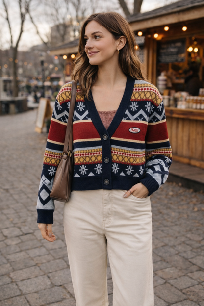 Marie Kitch - Cardigan de Noel 100% coton