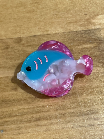 Animaux de la Mer Mini Pinces à cheveux en acétates colorés