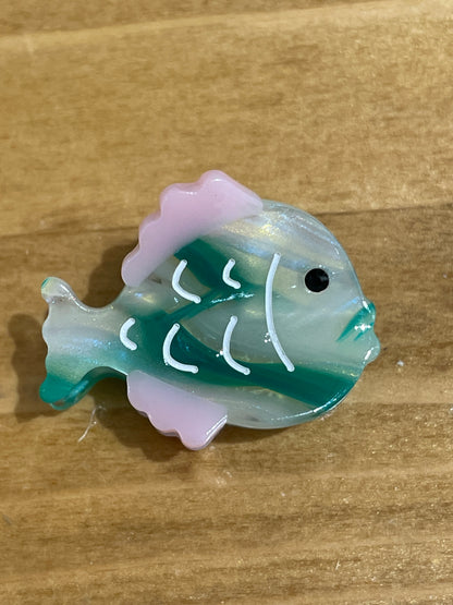 Animaux de la Mer Mini Pinces à cheveux en acétates colorés