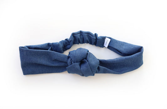 Petit Noeud Denim Bandeau