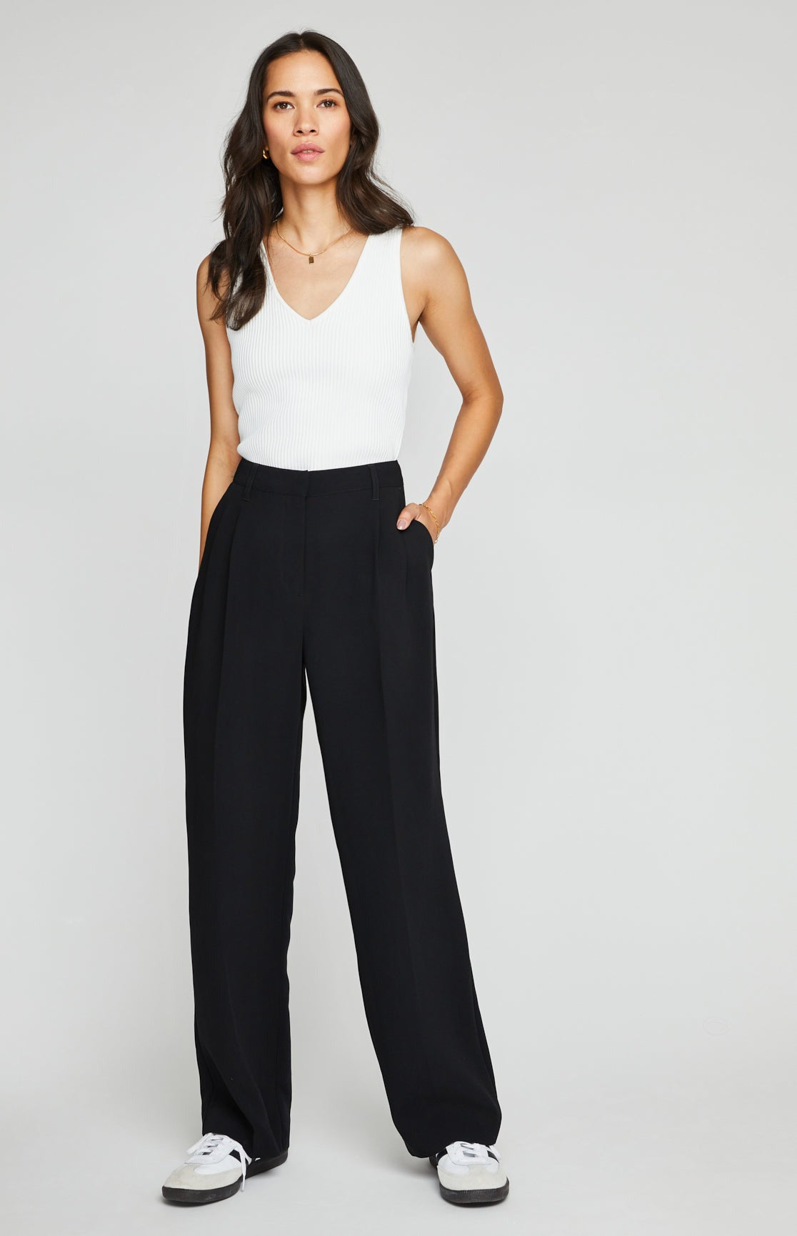 Lottie Noir Pantalon a pince chic