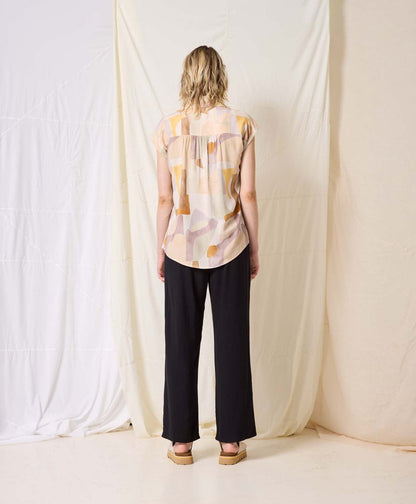 Arcane Noir - Pantalon chic en lin fluide