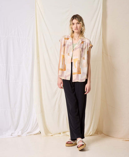 Arcane Noir - Pantalon chic en lin fluide