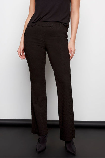 Valerie Noir - Pantalon confortable évasé