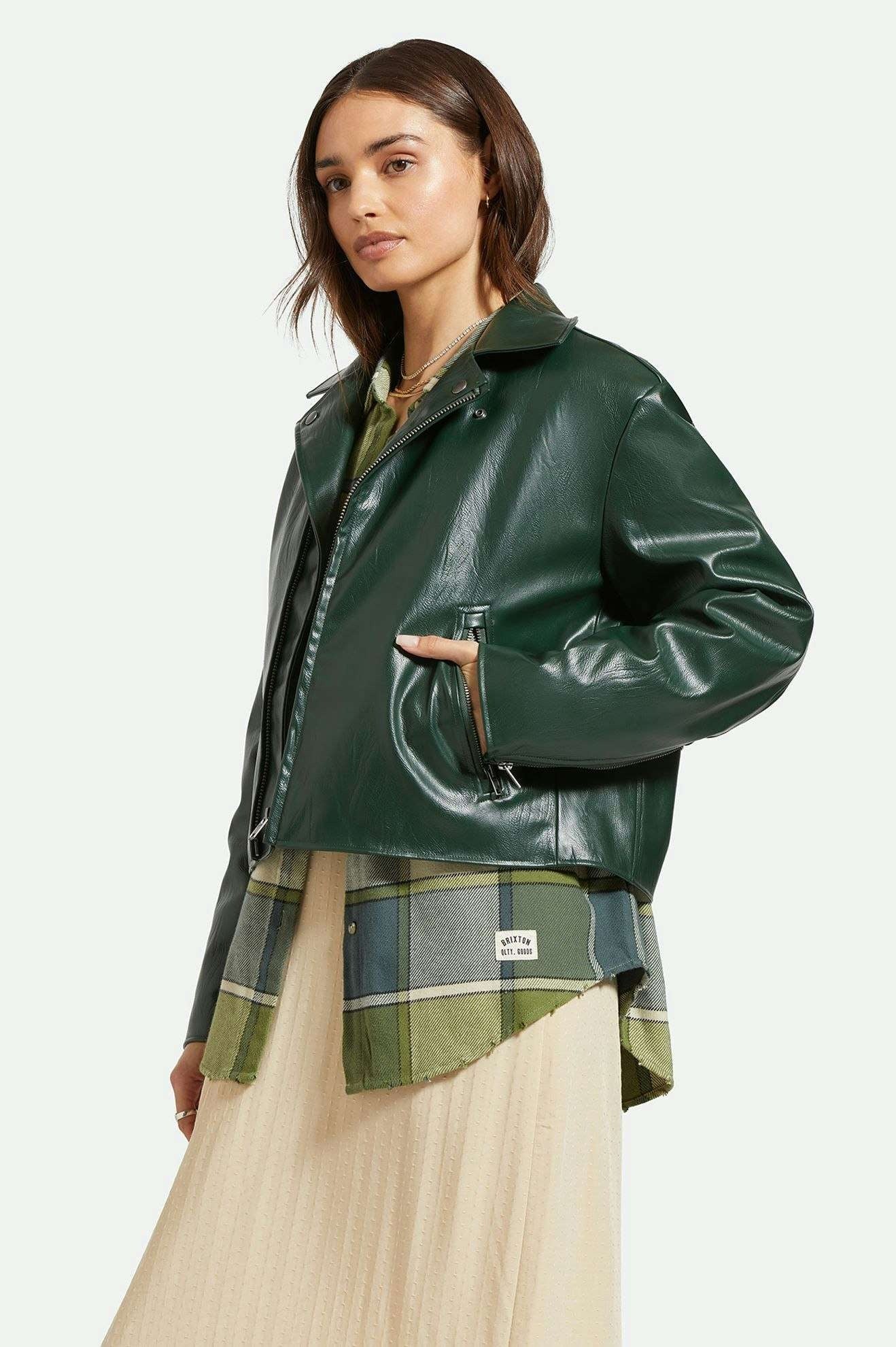 The Jacket Vert Foret Veste de moto