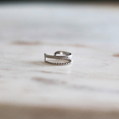 Double Mixte Argent Ear cuff