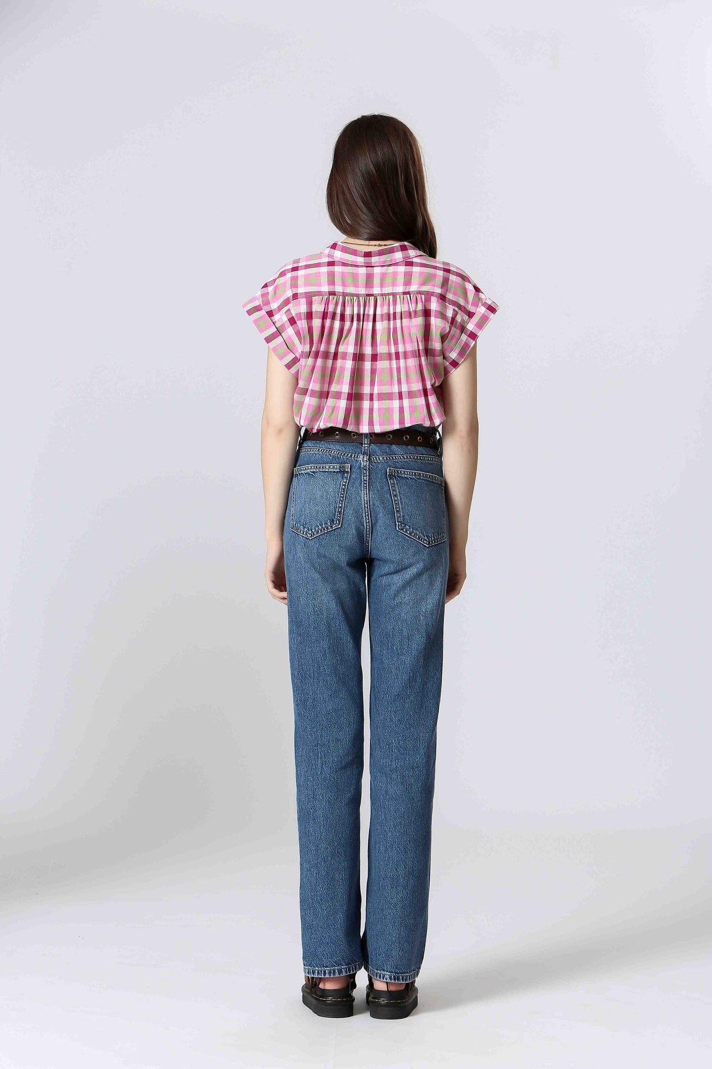 Dana Rose - Chemise en coton manches courtes coupe décontractée