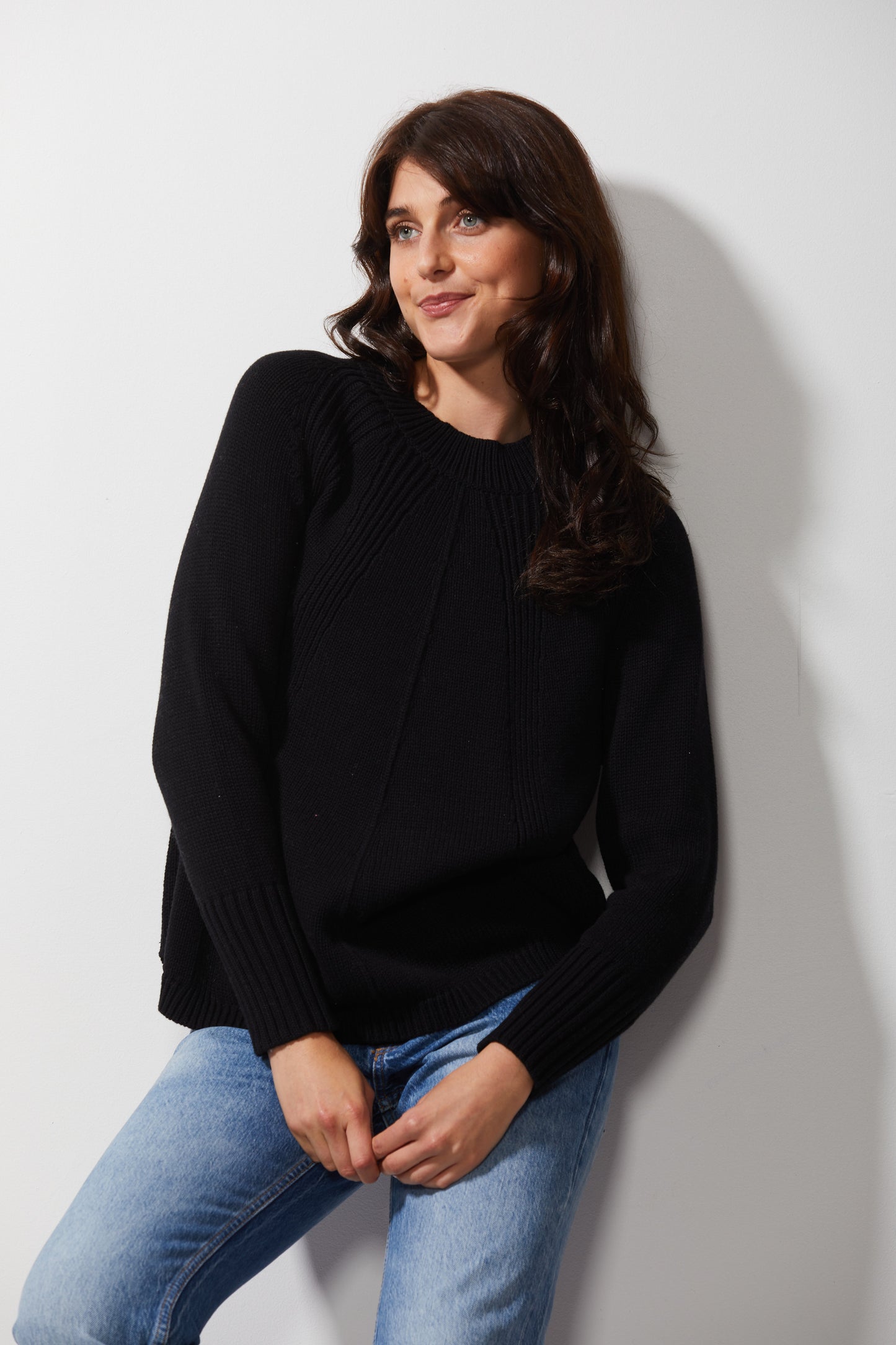 Shopie Noir Pull en coton