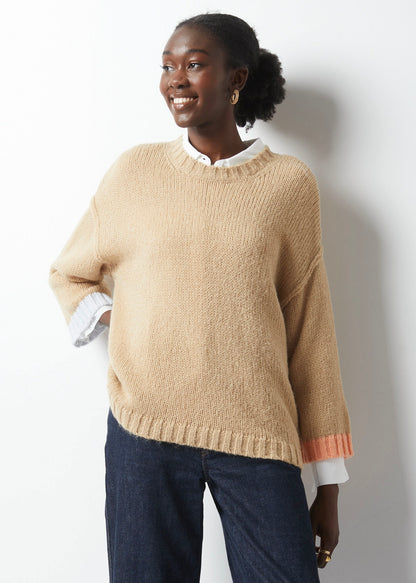 Léonie Avoine - Pull en laine manche 3/4