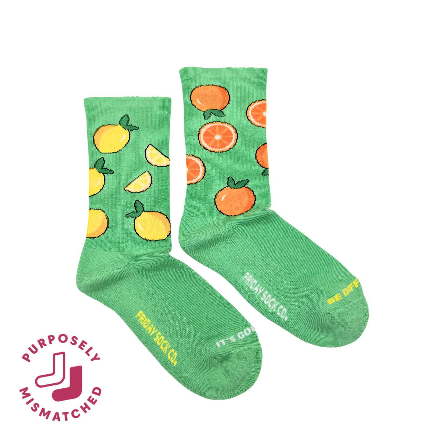 Chaussettes citron et orange