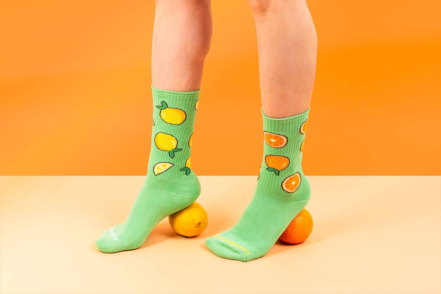 Chaussettes citron et orange