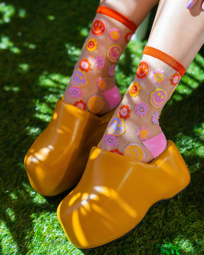 Smiley Face - Chaussettes transparentes