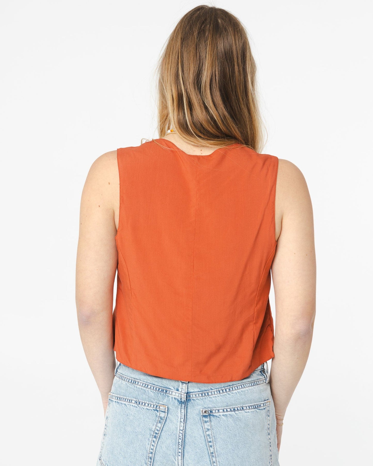 Méli Rouille Haut inspiration gilet masculin