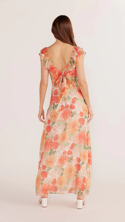 Leila Robe floral longue chic