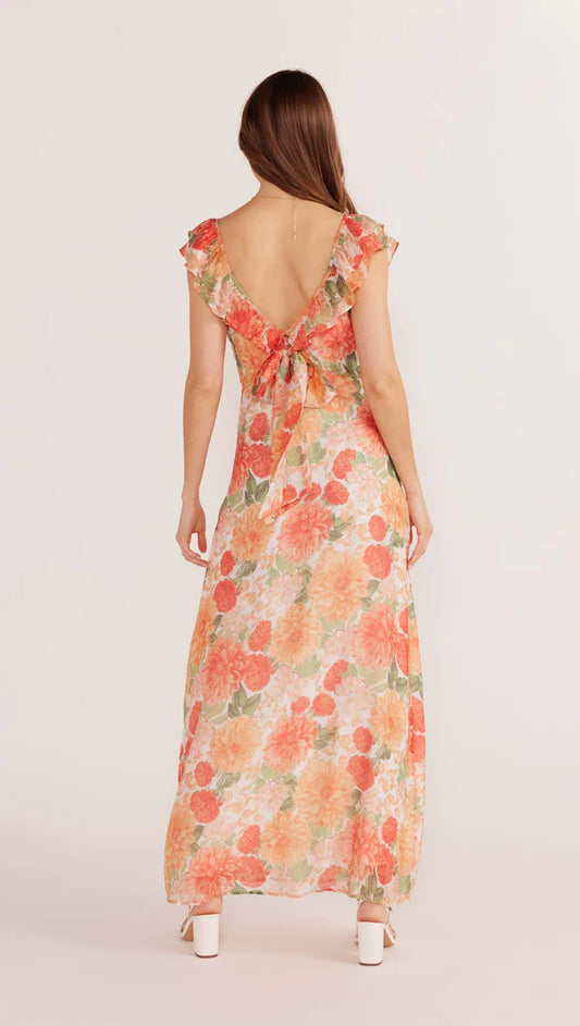 Leila Robe floral longue chic