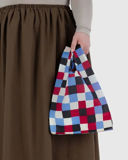 Sac Baby Baggu porté à la main – carreaux colorés modernes