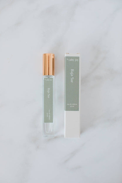 Flacon Baja Sur avec boite blanche + parfum frais boise solaire