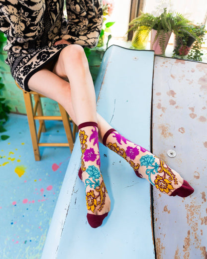 Gem Garden Crew - Chaussettes transparentes résistantes ultra tendances