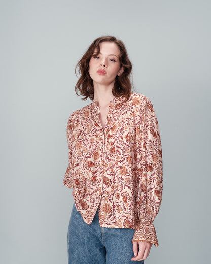 Nuncas Sable - Blouse délicate scintillante