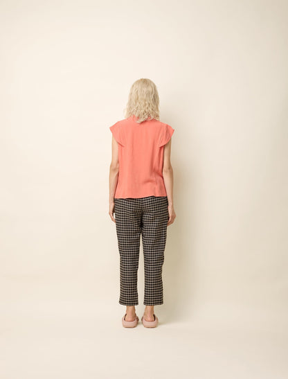 Blouse Licia Papaye Blouse à volants