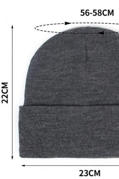 bonnet gris foncé doublé satin avec mesures