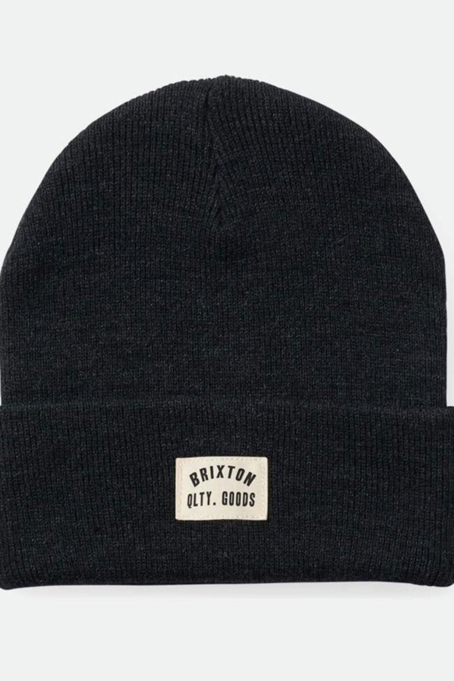 Bonnet pecheur noir en maille cotele avec revers chaud et ajustable