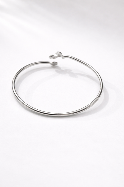 bracelet jonc argent minimaliste ouvert + design fin et elegant
