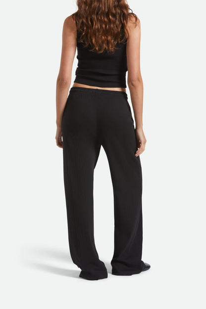 Pantalon pointelle noir Brixton vu de dos – coupe décontractée