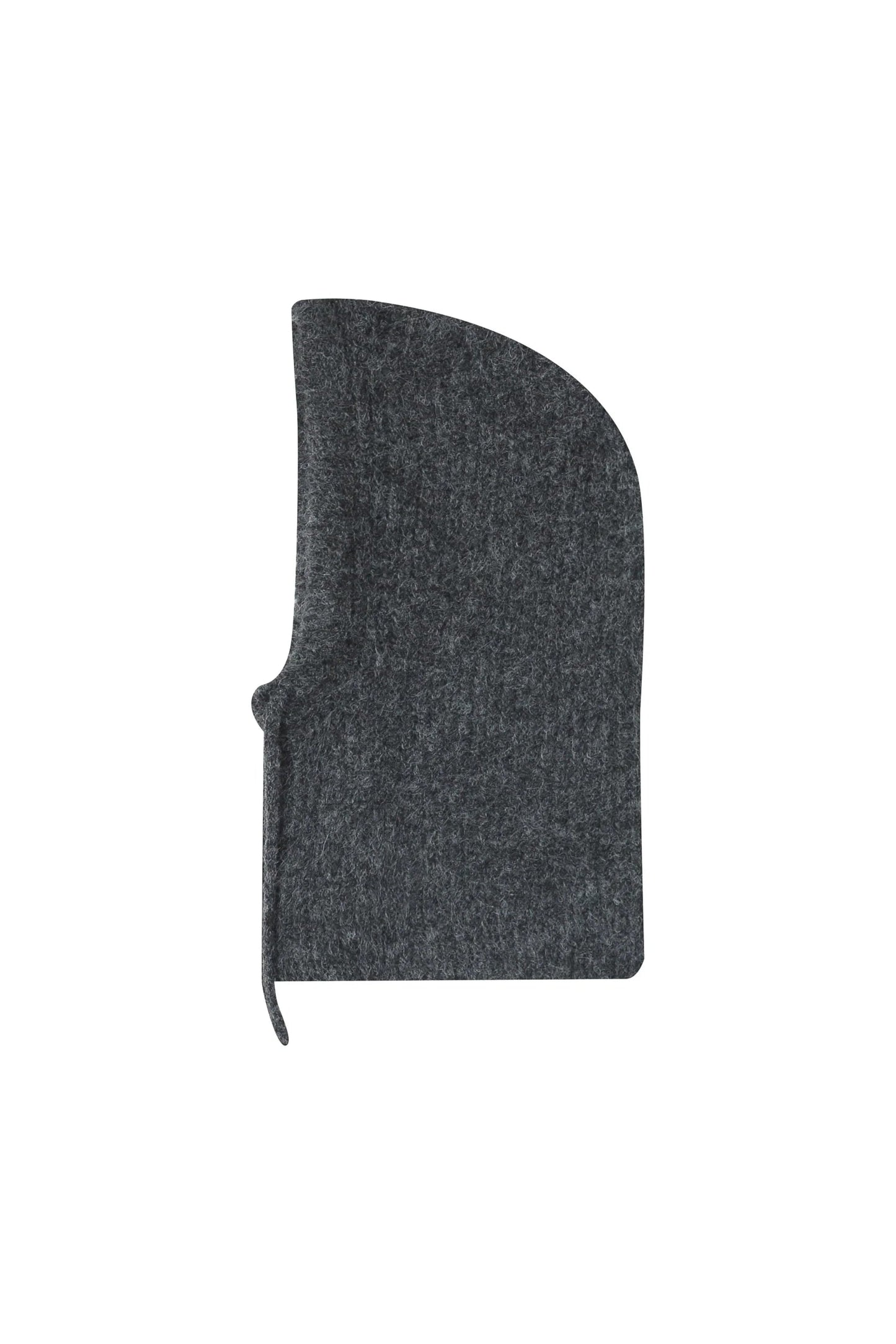 Capuche Roma anthracite vue côté, maille côtelée et finition ajustée.