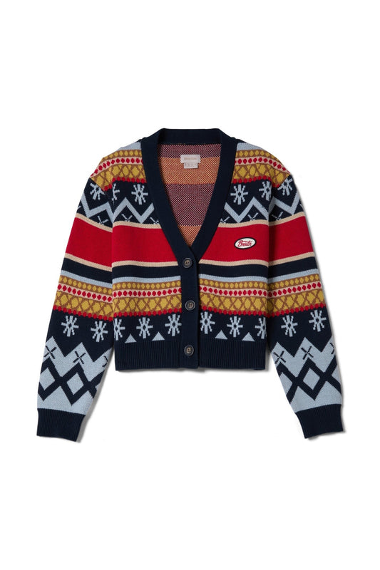 cardigan de Noël multicolore Marie Kitch en coton – vue complète