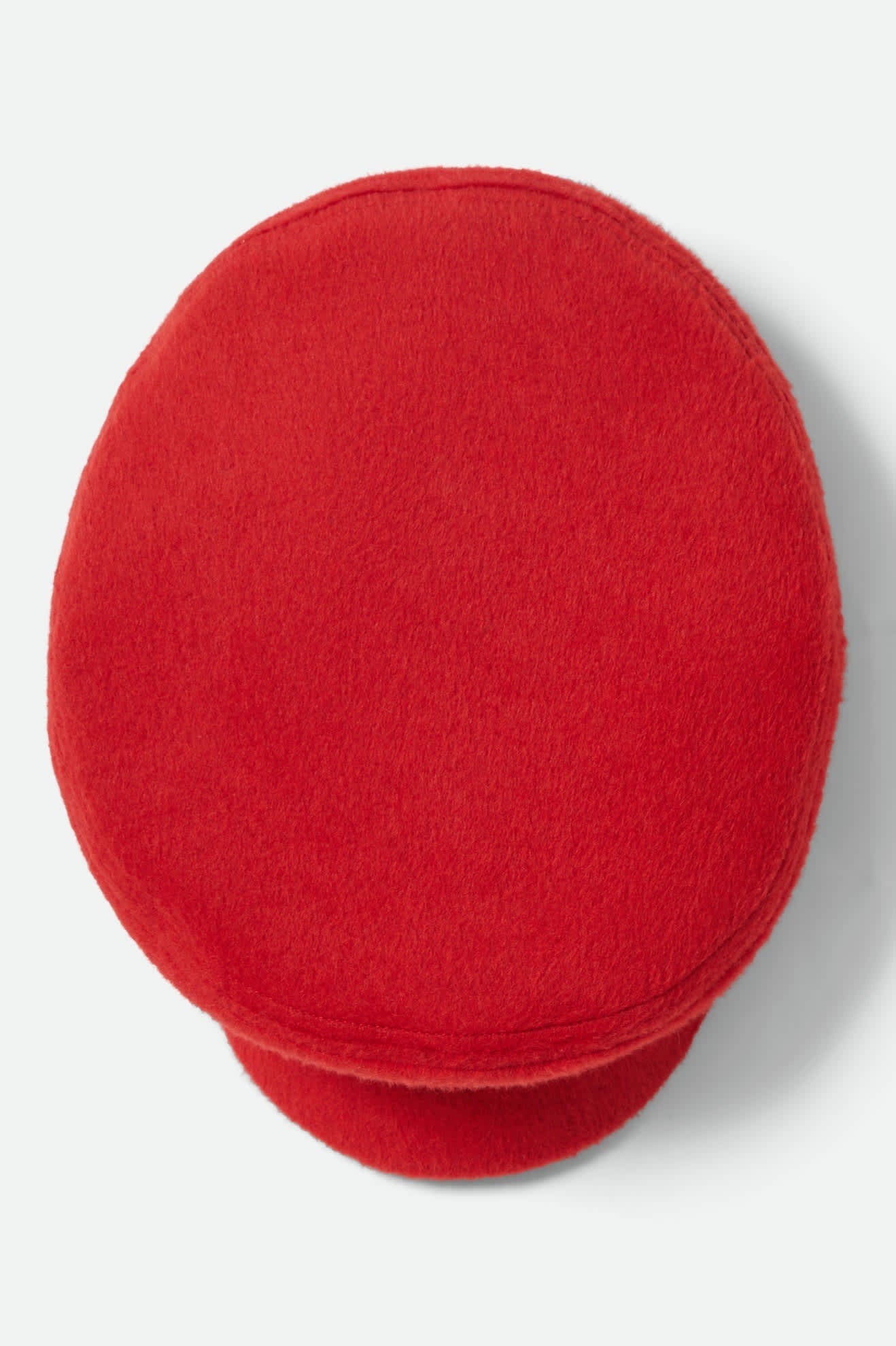 Casquette Fiona rouge vue du dessus, finition lisse et structurée