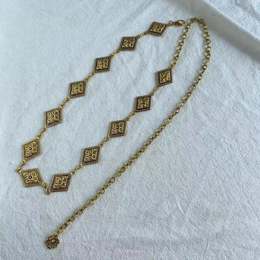 Ceinture Western cuivre avec motifs géométriques bohème chic