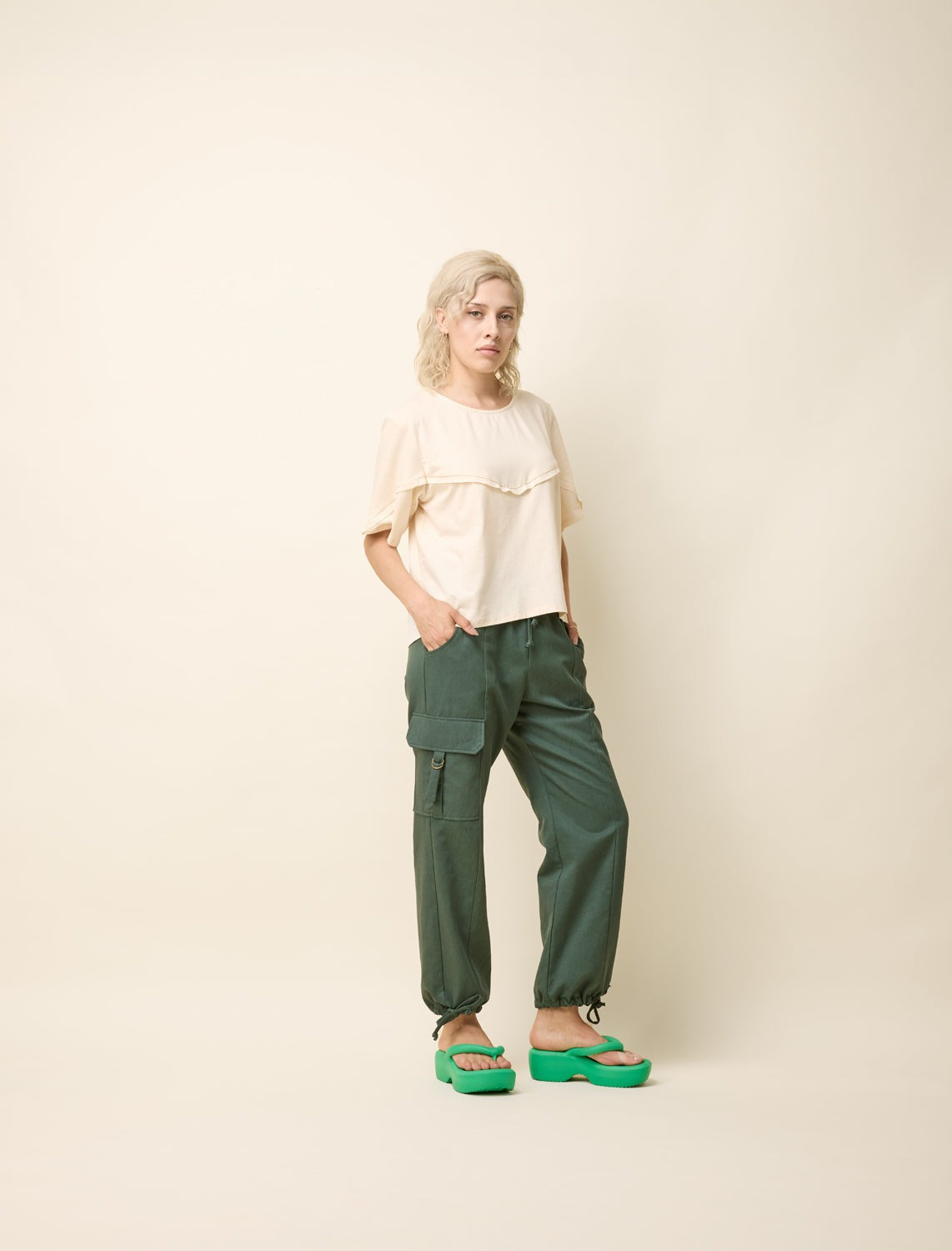 Andreaz Baige - T-shirt en coton/chanvre chic