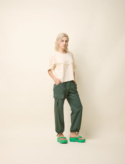 Andreaz Baige - T-shirt en coton/chanvre chic