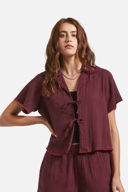 Wandering Bourgogne - T-Shirt en coton à nouer