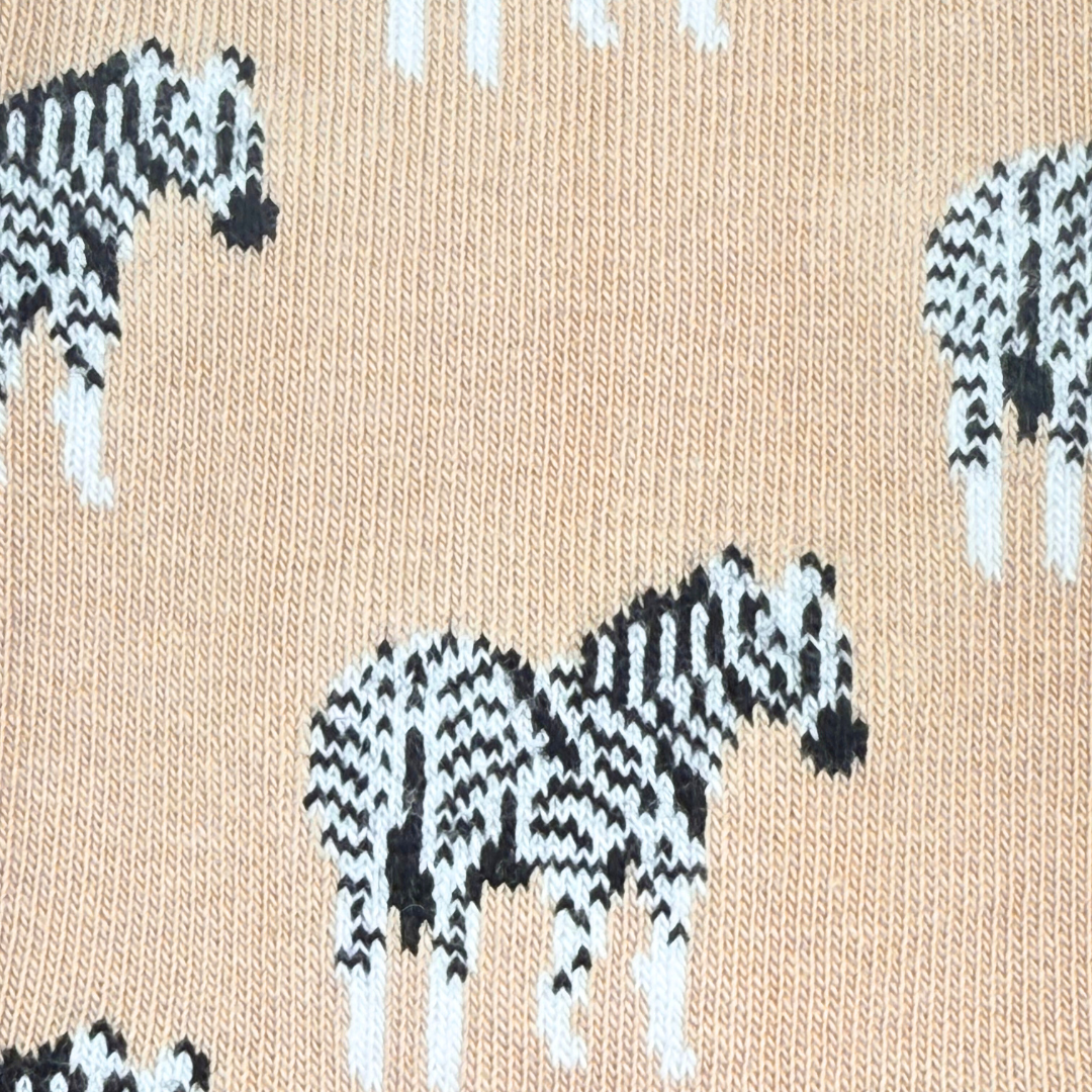 Chaussettes imprimé zèbre