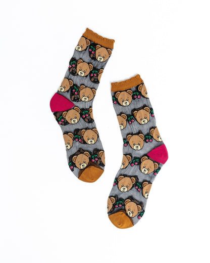 Teddy Bear - Chaussettes transparentes résistantes ultra tendances