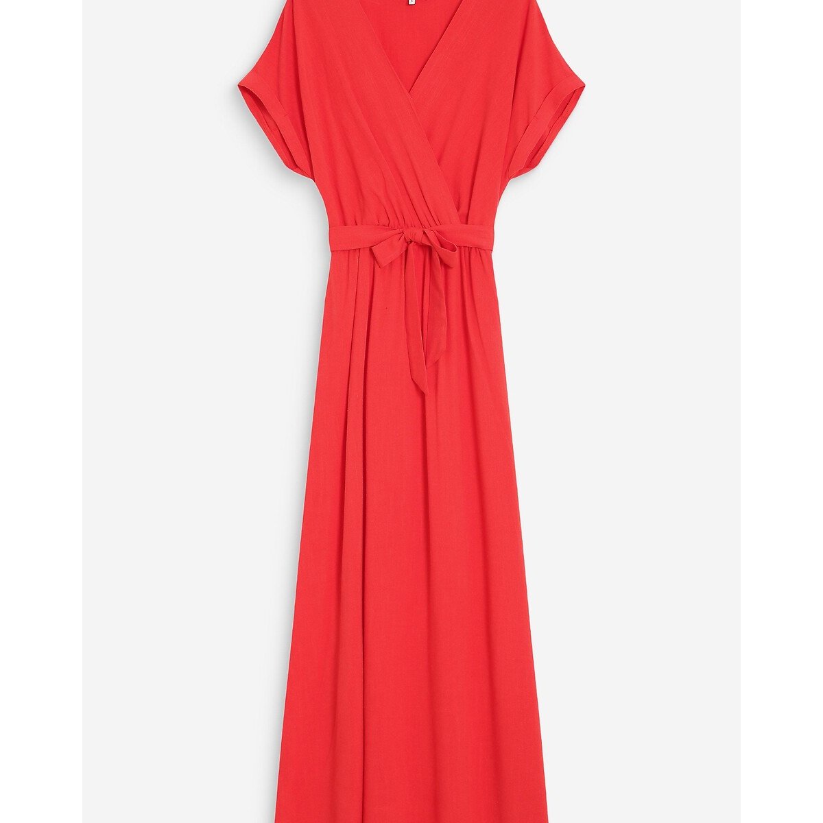 Judith Émeraude - Robe longue fluide ceinturée élégante