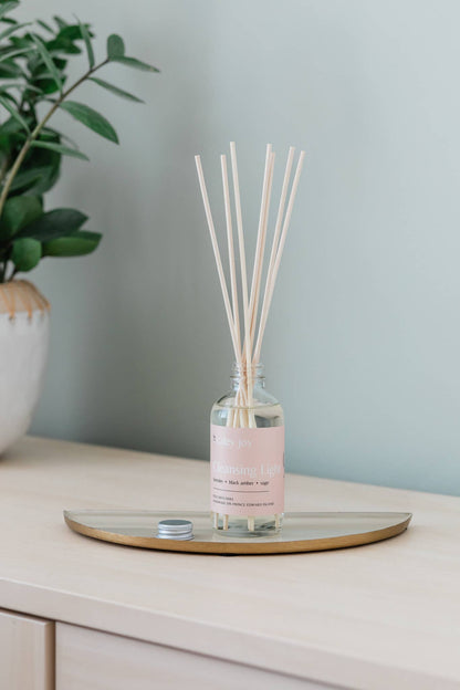 Lumière nettoyante - Diffuseur à roseaux parfum linge frais longue durée