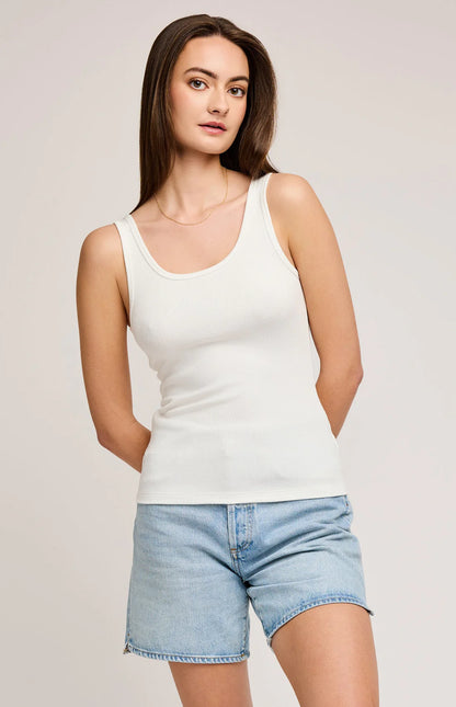 Débardeur blanc ajusté Nina – style minimaliste et confortable