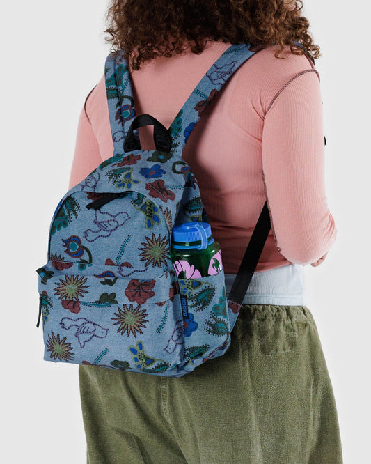 School Medium Digital Birds Denim Sac à dos