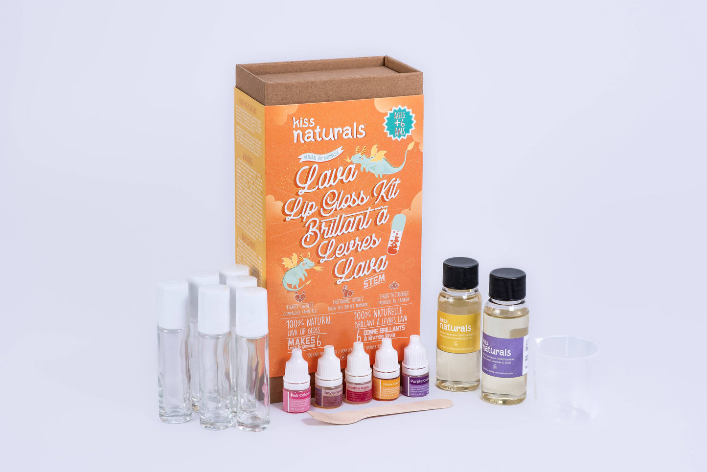 Kit de brillant à lèvres Kiss Naturals DIY Lava (enfants)