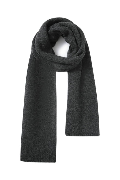 Écharpe Rim anthracite en maille douce nouée – texture chaude et élégante