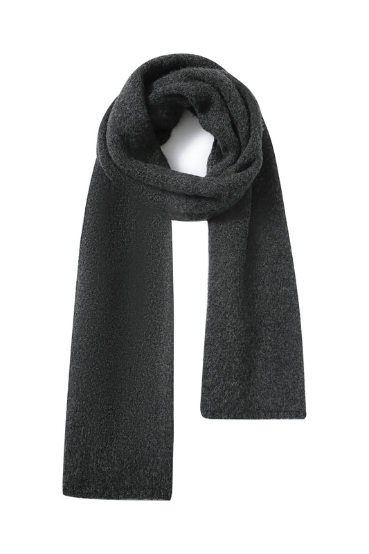 Écharpe Rim anthracite en maille douce nouée – texture chaude et élégante