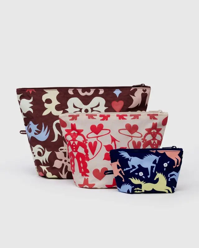Ensemble Découpage Western Baggu – Pochettes debout, motifs graphiques colorés