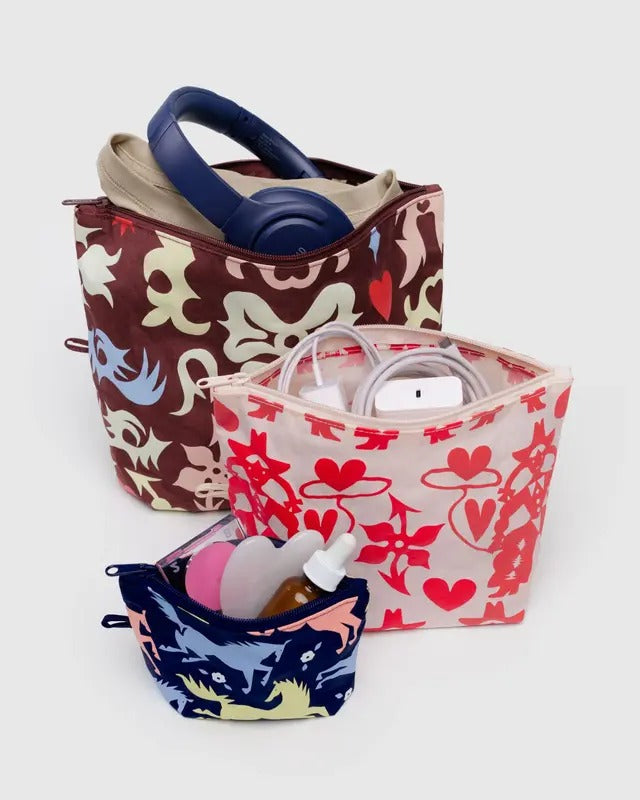 Ensemble de pochettes Découpage Western – Rangement pratique pour objets du quotidien